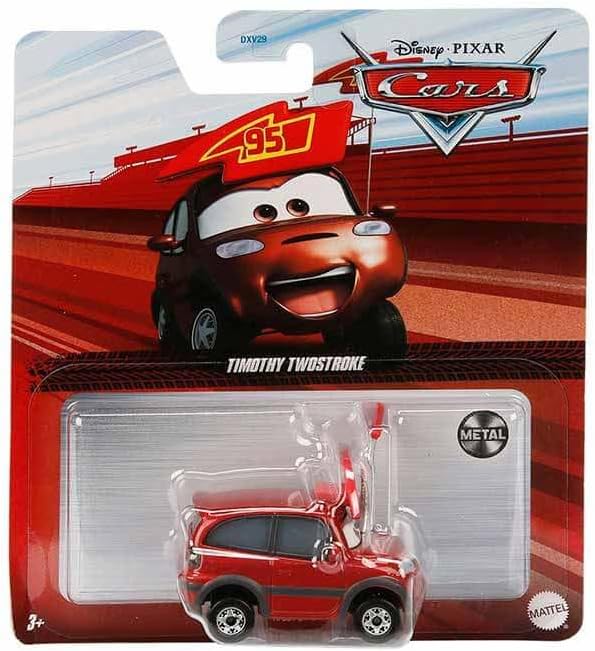 Disney Car Toys Die-Cast Timothy Twostroke Vehicle, 1:55 Scale Fan Favorite Character Vehicles for Racing and Storytelling Fun, Gift for Kids Ages 3 Years and Older