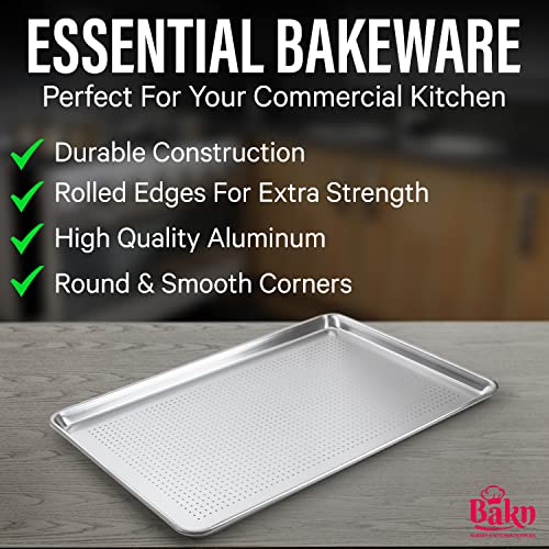 BAKSP2618PF 18" x 26" 19-Gauge Aluminum Perforated Bun or Sheet Pan - Image 5