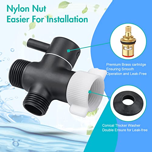 BARROCK Advanced Handheld Bidet Sprayer Set for Toilet, Bathroom Ergonomic Jet Bidet Spray Attachment Kit for Muslim Shower, Feminine Hygiene, Bathing Pets and Washing Baby Cloth Diaper, Matte Black - Thumbnail 6