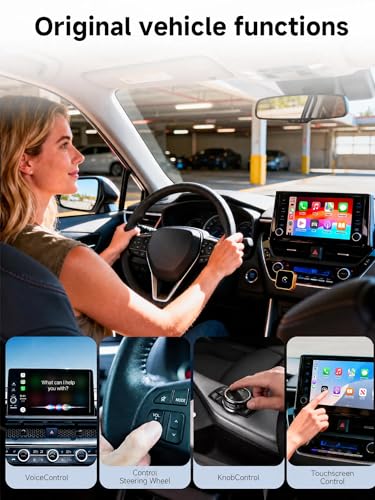 Image of Wireless CarPlay Adapter for iPhone, Upgraded Car Play Wired to Wireless for Apple CarPlay & Android Auto, Plug & Play Auto-Reconnect Zero Lag, Compatible with iOS 10+ Android 11+, 2016+ Cars