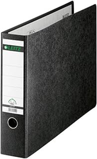 Leitz Qualitäts-Ordner 180° A3 quer, Schwarz, 80 mm Rücken, A3-Querformat, Einband aus Hartpappe, 10730000