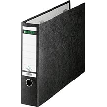 Leitz 2-Ring 3-Inch Premium Linen Textured A3 Sized European Binder, Black 1073