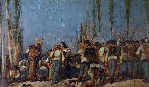 Impression d'art les massacres de Mantoue Fattori pour décoration chambre élégante