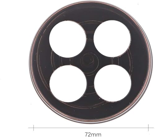 Miniatura 4 de Apol Juego de 2 piezas de accesorios de baño con tapa de acero inoxidable, dispensador de jabón de mano con bomba y 4 agujeros, tapa para cepillo de