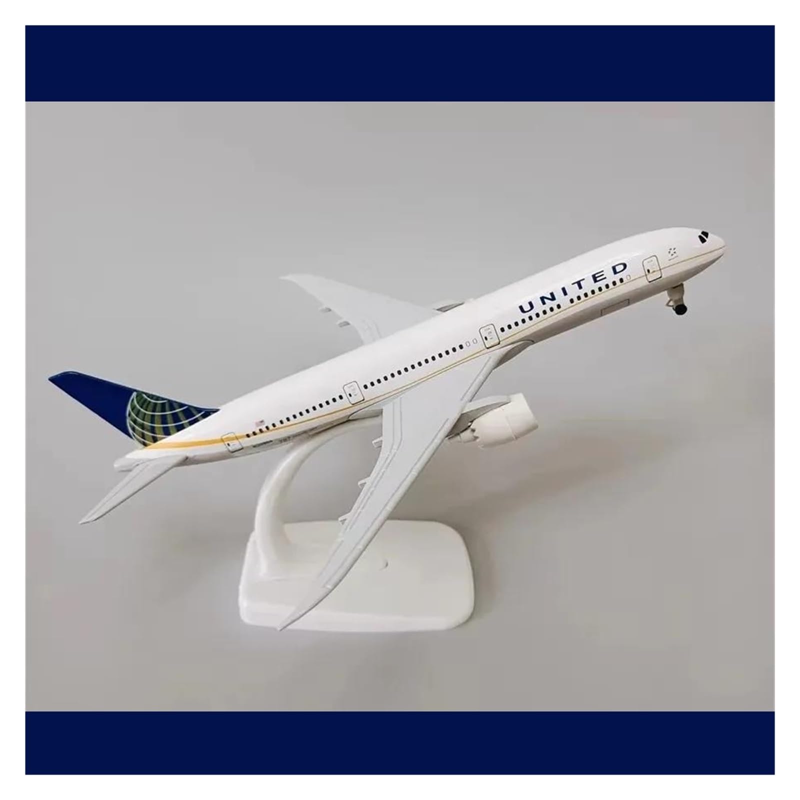 20 Centimetri per United B787 Modello di Aereo Boeing 787 Replica Mini Metallo Hobby Giocattoli Statico Ornamento Hobby Playgame Kit