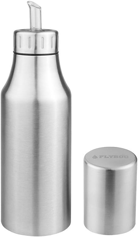 Flyboo Olive Oil Dispenser,Oil Bottle Stainless Steel Leak Proof Olive Oil Decanter for Kitchen
