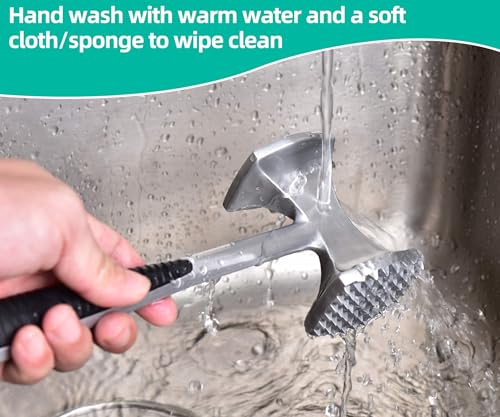 Image of Aliglow Meat Tenderizer Hammer Tool Pounder For Tenderizing Steak Beef Poultry