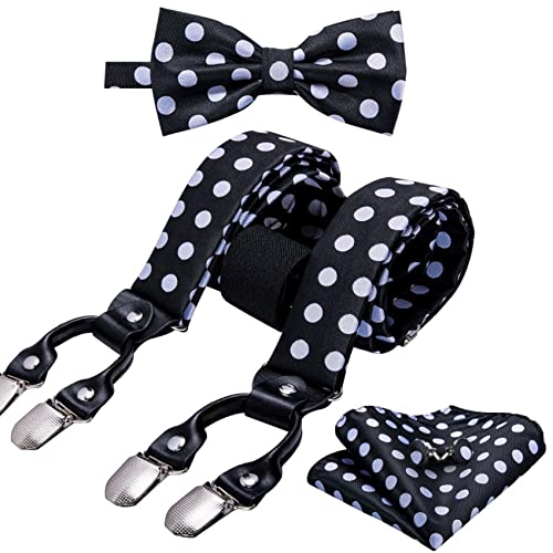 Set para hombre con corbata, tirantes y pañuelo de seda miniatura 3