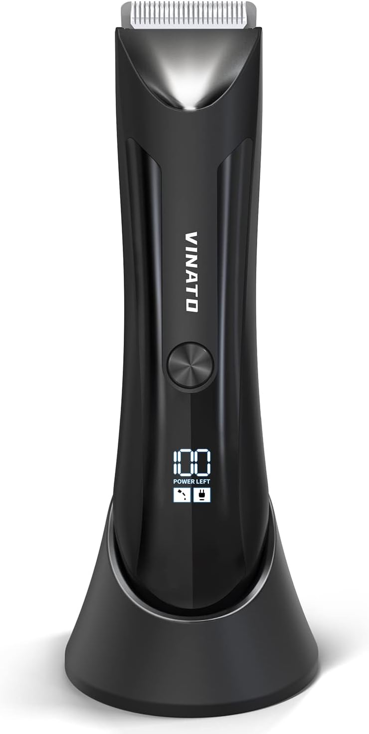 VINATO Electric Body Hair Trimmer Groin Hair Trimmer for Men Ball Shaver USB
