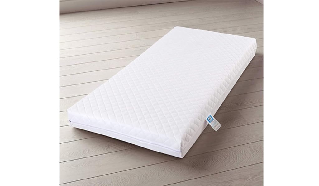 Cot Bed Mattress Protector for Baby & Toddler – Reversible Quilted Zipped Cover – Soft, Breathable, Hypoallergenic & Noiseless – Machine Washable – Cover Only- Thickness (130 x 70 x 5 cm)