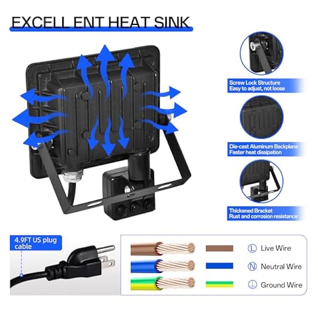 Motion Sensor Flood Light Outdoor 20W 6000K Outdoor Floodlight