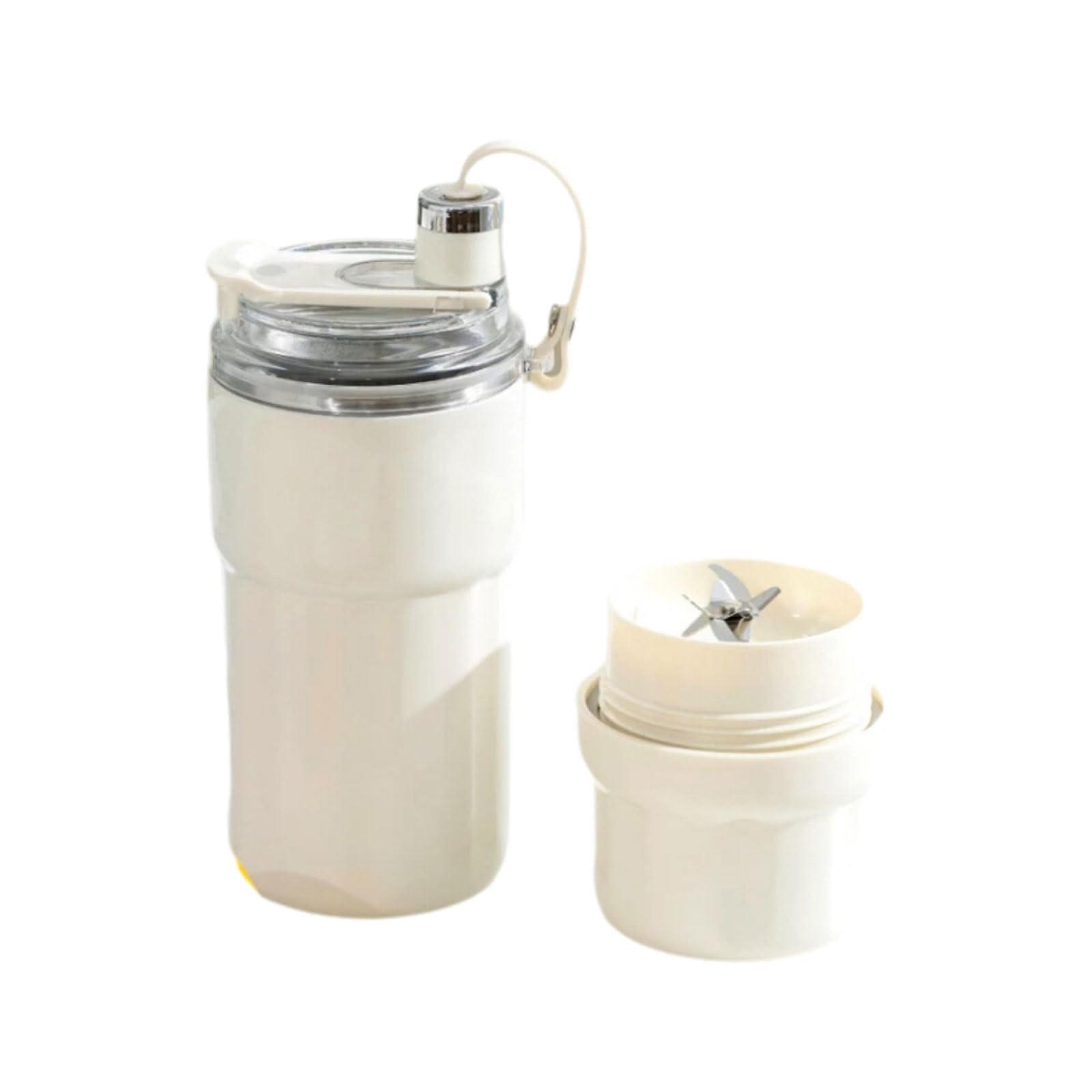 Inalámbrico Licuadora portátil de plástico con tapa for beber directamente, exprimidor portátil recargable for batidos y batidos, 400ml/14oz alta eficiencia