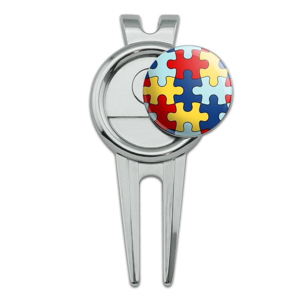 GRAPHICS & MORE Autism Awareness Diversity Puzzle Pieces Golf Divot Repair Tool and Ball Marker