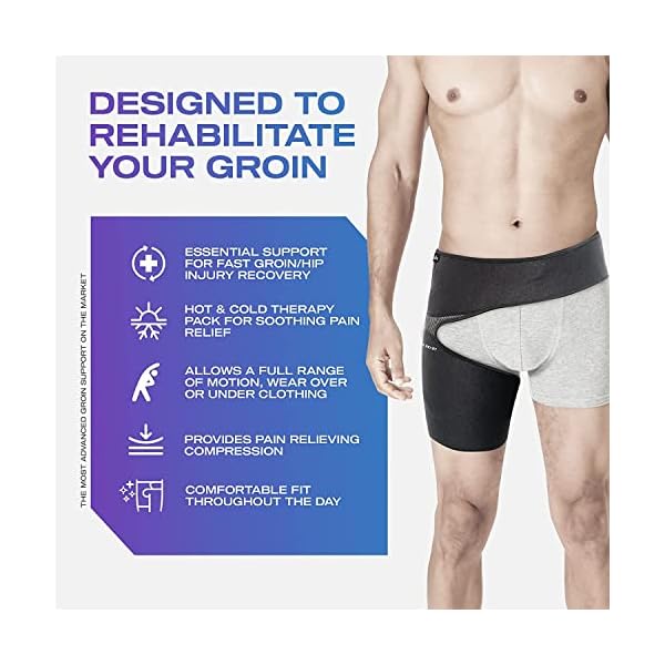 Always Ready Oberschenkelbandage zur Stützung der Leiste, Hüfte, Vorderen und Hinteren Oberschenkelmuskel, Hüftstütze… – Bild 4