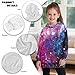 Psaytomey Hoodies for Girls Oversized Purple Galaxy Pullover Sweatshirt Fall Winter Fashion Casual Long Sleeve Hoodies Toddler Kids Long Pullover Tops with Pockets