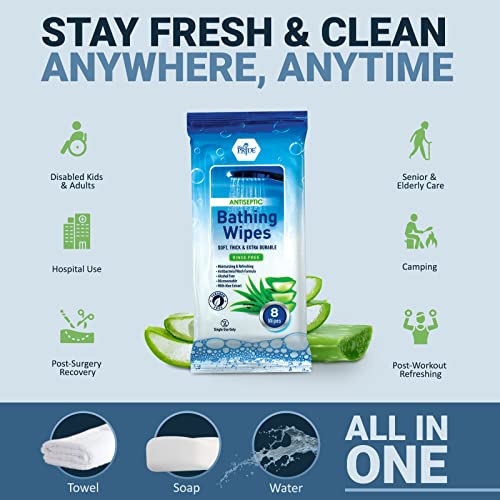 MED-PRIDE-Rinse-Free-XL-Bathing-Wipes-12-Packs-96-Wipes-Soft-Thick-Microwavable-Waterless-Shower-Adult-Wipes-Disposable-Bedridden-Aloe-Vera-Body-Wash-Wipes-For-Camping-Traveling