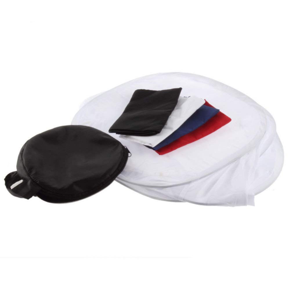 Tente Photo Pliable Ronde Cube 4, Studio Portable Blanc en Fibre