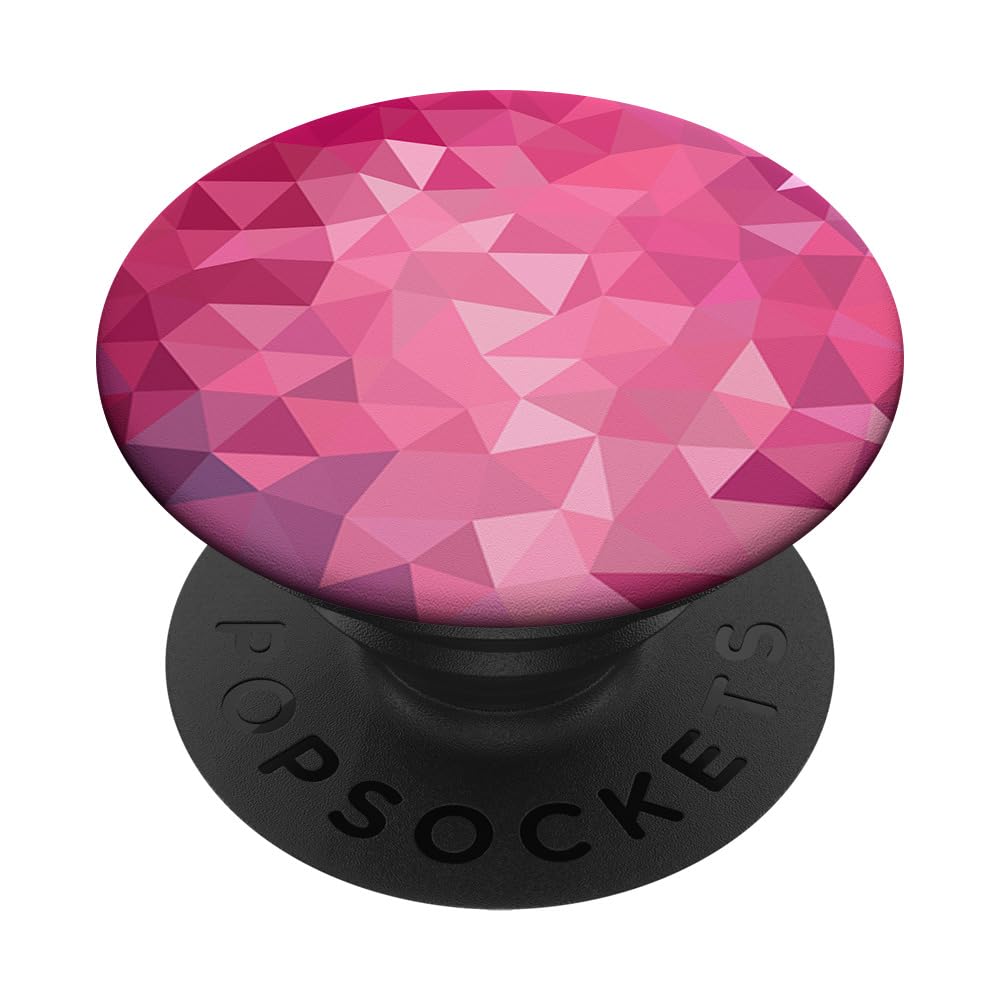 Cool Modern Pink Ombre Gradient Geometric Pattern PopSockets Adhesive PopGrip