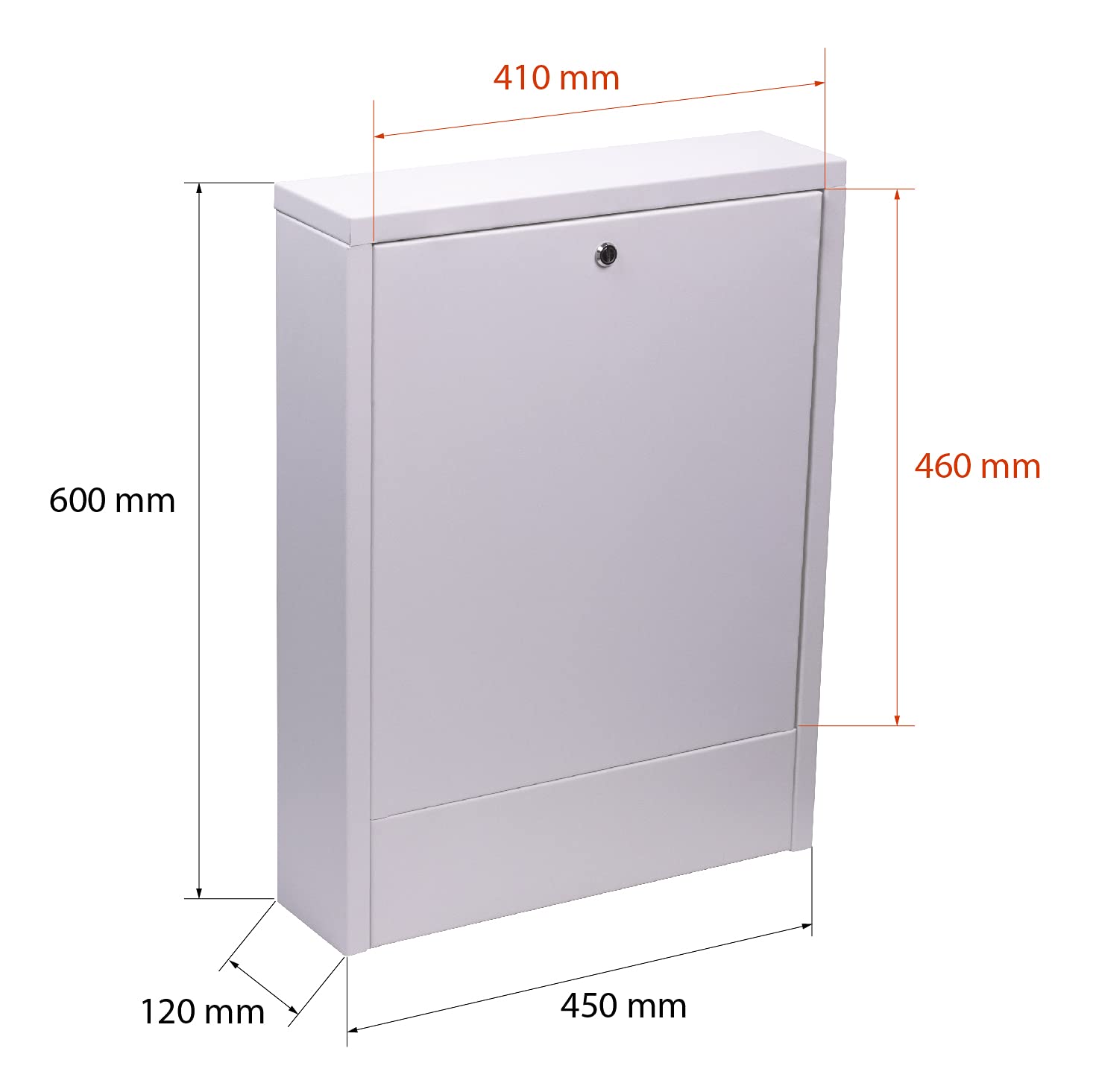 Caja metálica para colector 450x600x120 mm | Ideal para proteger y organizar colectores de calefacción o fontanería | Resistente, estética y fácil de instalar | QUICK PLOMBERIE