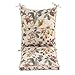 Set of 2 Outdoor Dining Chair Cushions, Comfort Patio Seating Cushions, 44 x21x4.5 inch, Single Welt and Zipper, Khaki Floral Essence