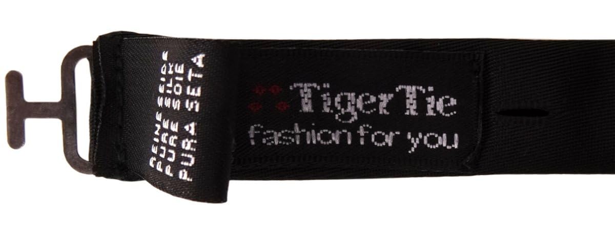 TigerTie papillon di seta - nero uni