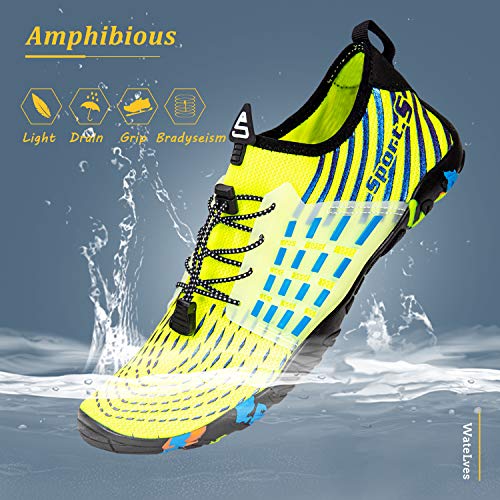 Image of WateLves Water Shoes Mens Womens Beach Swim Shoes Quick-Dry Aqua Socks Pool Shoes for Surf Yoga Water Aerobics