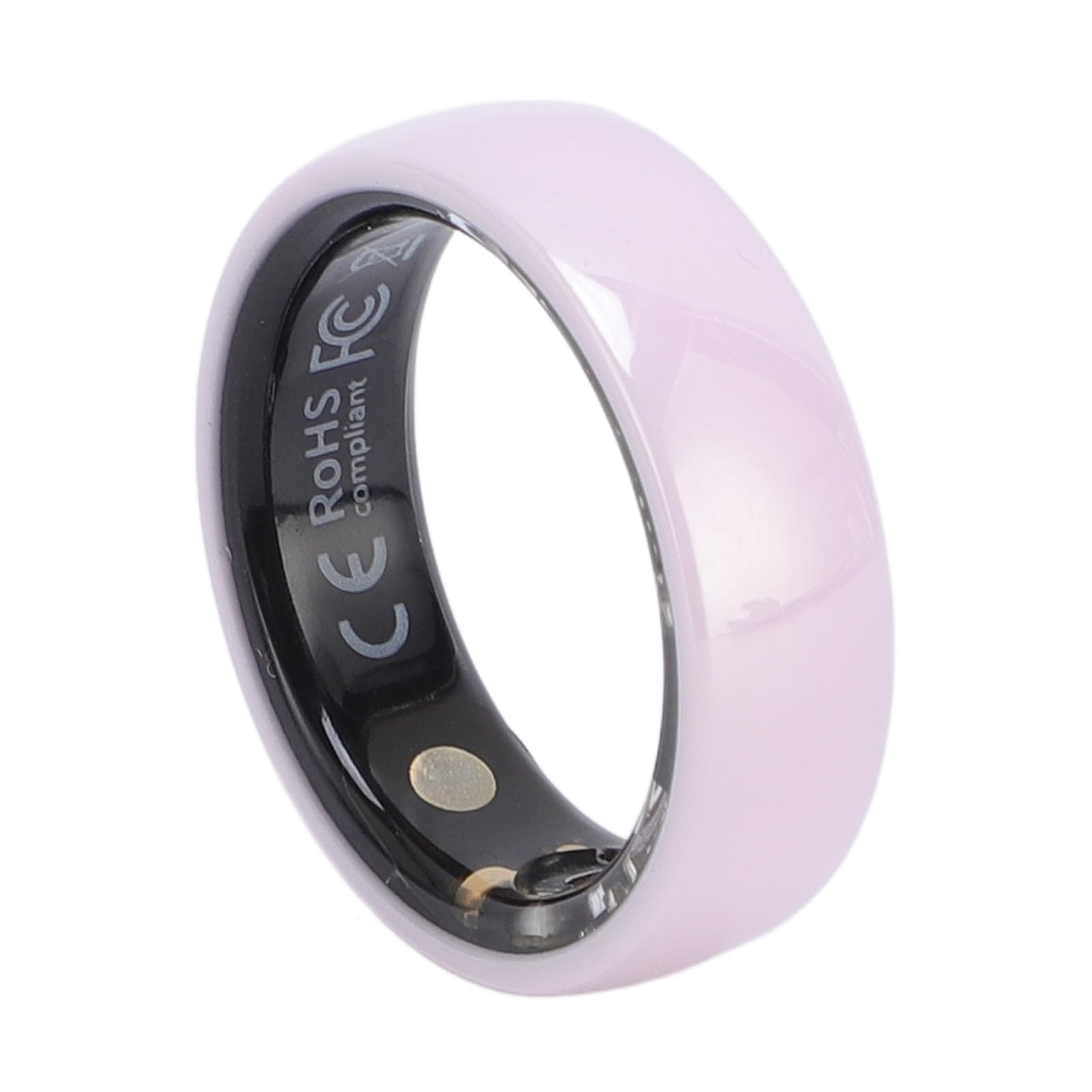 Wakects Bague Connectée NFC Bague Santé Tracker [Size] Étanche IP68 5ATM Charge Magnétique Céramique Fitness Tracker pour Hommes Femmes (Taille 12 (ID 21,4 mm / 0,84 Pouces C 67,2 mm)