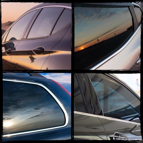 Image of WALLMATE Car Window Film 35% VLT Blocks 99% UV & IR Rays, Privacy Film Heat Resistant Scratch Resistant Sun Shade Auto Film Roll (35% Charcoal Black,20x240 Inch)