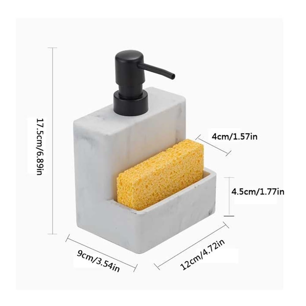Distributore di Sapone, distributore di Sapone per Cucina, distributore di Sapone per Le Mani a Forma di L da 300 ml, distributore di Sapone