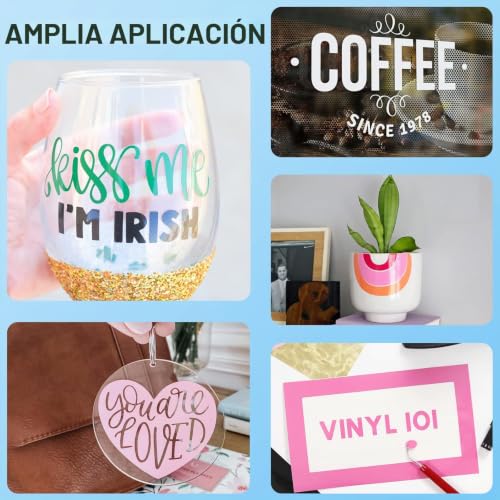 Miniatura 6 de Vinilo Adhesivo Rosa- 30,5 Cm X 366 Cm De Vinilo Permanente Rosa Brillante, Vinilo Rosa Para Cricut, Silhouette Cameo, La Mayoría De Las Máquinas De Corte