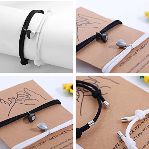Ferier Heart Couple Bracelet Heart Mutual Attraction Matching Bracelets Lover Gifts For Women Men Boyfriend Girlfriend Best Friend #TOP2