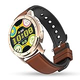 QESTO KNN ZL02 slimme dameshorloge met hartslagmeter, fitness-tracker stappenteller voor heren en dames, geschikt voor iOS Android horloge (A)