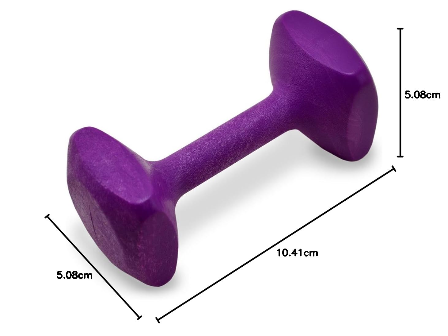 J&J Dog Supplies Mancuerna de recuperación Obendience con Extremos de 2 Pulgadas, Broca de 2 Pulgadas de Ancho y Broca de 9/16 Pulgadas de diámetro, Morado, XS