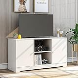 Breites Anwendungsspektrum -- Sie können den modernen schwarzen TV-Ständer in Ihrem Wohnzimmer, Wohnzimmer, Schlafzimmer und an weiteren Orten platzieren. Dieser TV-Ständer für Flachbildschirme passt gut zu den meisten Heimdekoren.