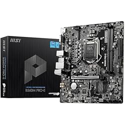 MSI Placa Base para Juegos B560M Pro-E Micro-ATX (10 ª/11ª generación Intel Core, LGA 1200 Socket, DDR4, 4800 MHz, Ranura M.2, USB 3.2 Gen 2, Tipo-A, 2.5G LAN, DP/HDMI)