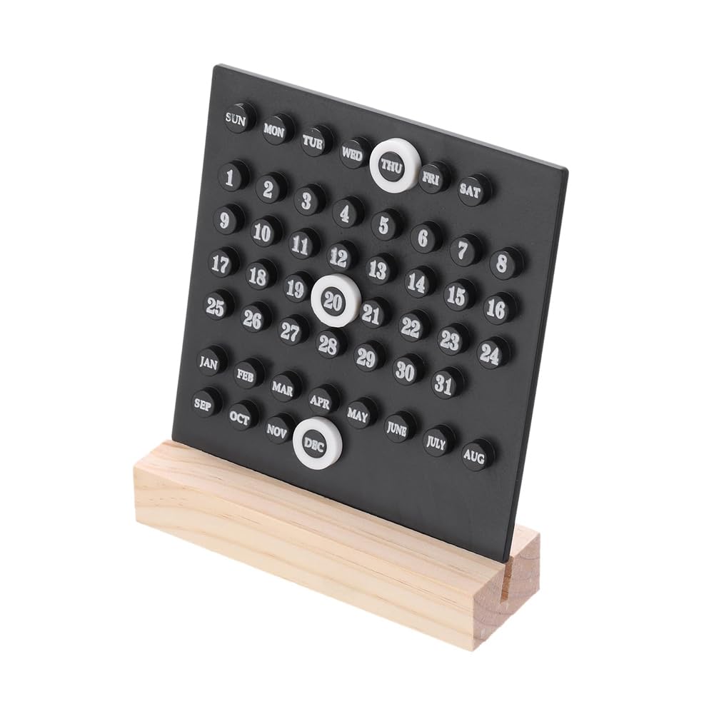 Sarini Ring Perpetual Calendar Wooden Calendar Wooden Perpetual Calendar Desktop Acrylic Calendar Stand Makes Study Living Room More Stylish And Special Ornaments