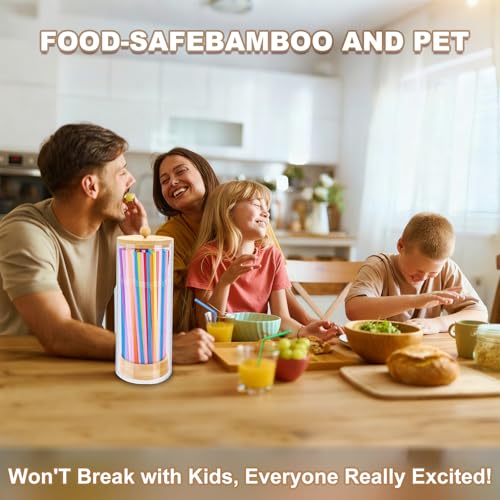 50% Off Acrylic Straw Dispenser with 100 Colorful Straws - Image 5