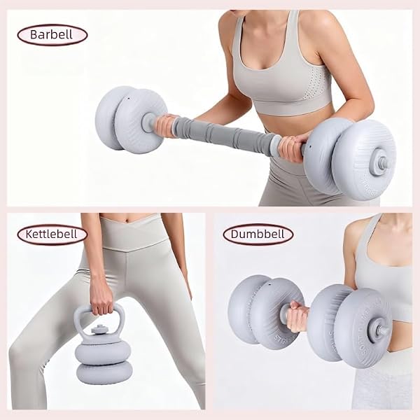 3-in-1 Adjustable Dumbbell Set 13/18/22/35LB, Barbell & Kettlebell - Image 2