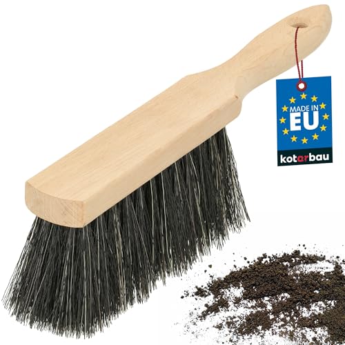 KOTARBAU® Handfeger Holz Mischborsten zum Fegen & Kehren Stubenhandfeger 29 cm Handbesen Handfeger klein Kehrwisch Stubenbesen Handfeger Camping Besen Innenbereich Besen innen