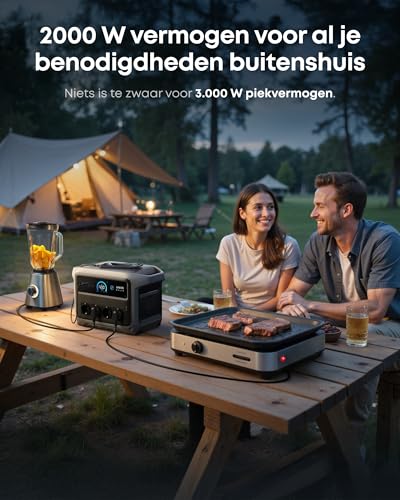 Anker SOLIX C1000 Gen 2 Draagbare Powerstation, 2.000W (Piek 3.000W) Zonne-Generator, Volledig Opgeladen in 49 Min, 1.024Wh LiFePO4-Accu voor Noodstroom, Stroomuitval & Kamperen - Afbeelding 4