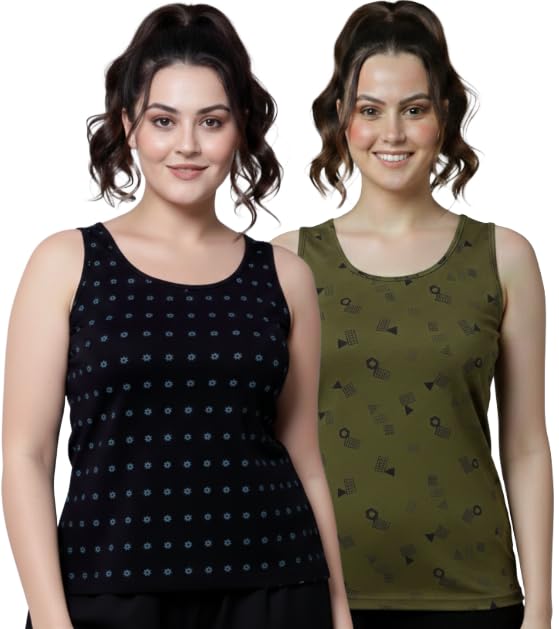 diaz Women Printed Tank Top for Girls & Women | Sleeveless Casual Summer Top |Printed Tank Tee | Loose Fit Camisole Top for Regular Wear, Home Wear, Gym, Yoga & Travel=Pack of 2-picture-49
