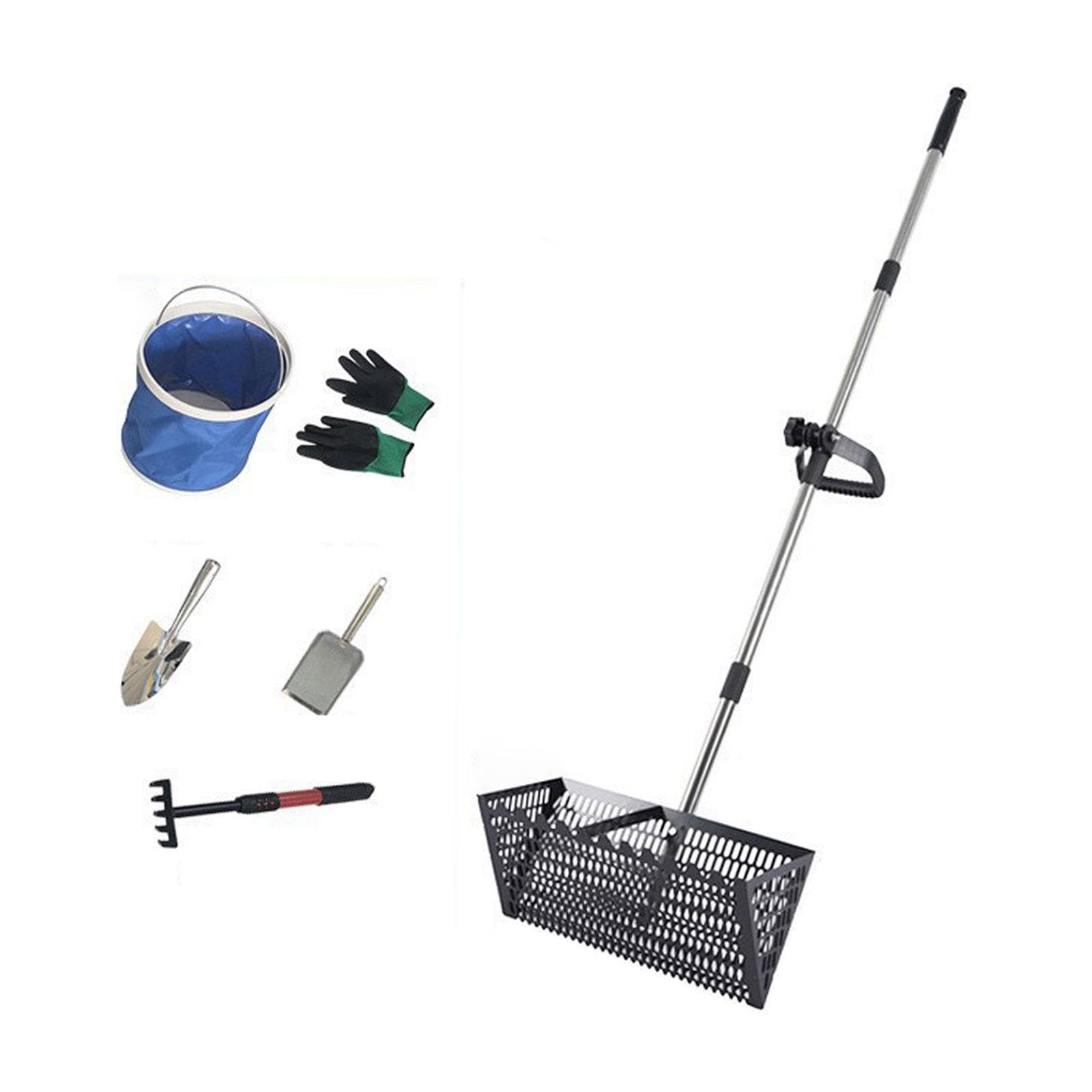 de Metales Scooper, Pala para Arena, Rastrillo para Marinas, Negro