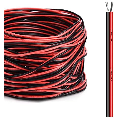 LYCAEA 2 Pin 22 AGW 66 ft Boat Light Extension Cable Wire Cord for 3528 5050 5630 Led Strip Light Single Color, Wires for Pontoon Boat Kayak Stern Anchor Mast Courtesy Navigation Bow Marine Lights Cover