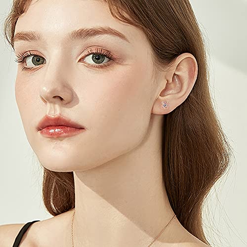 2 Pairs of Hypoallergenic Plastic Peach Earrings for Sensitive Ears - Affordable, Fashionable & Lightweight Bling Studs in Gold, Pink, and Blue - Gift-Ready2