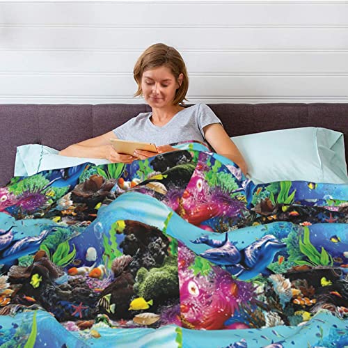Couverture chauffante imprimé marine BAFAFA en micro-polaire douce - 7