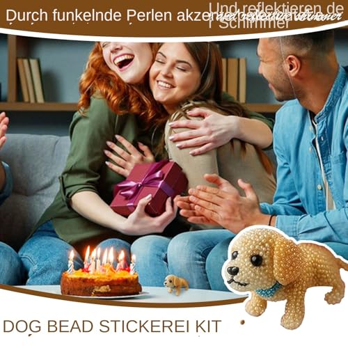 Juego de bordado de perlas 3D el regalo ideal para amantes de animales 6