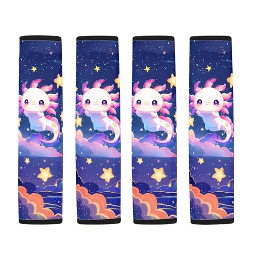 Image of AFPANQZ Galaxy Axolotl Car Seat Belt Pads Covers Harness Vehicle for Adults Kids 1 Pair /Set Safety Seatbelt Cushion Pads Kit Shoulder Straps Pads for Bags