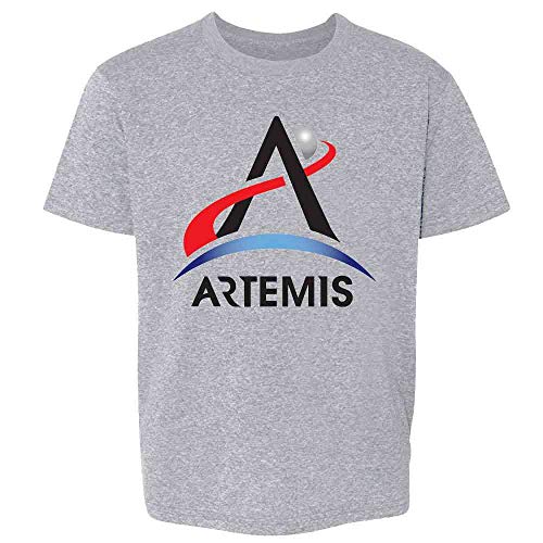 Pop Threads NASA Approved Artemis Program Emblem Moon Mars Baby Toddler Kids Girl Boy T-Shirt Sport Grey 3T