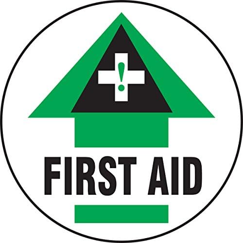 AccuformNMC Floor Sign "First Aid" with Arrow and Symbol image 5