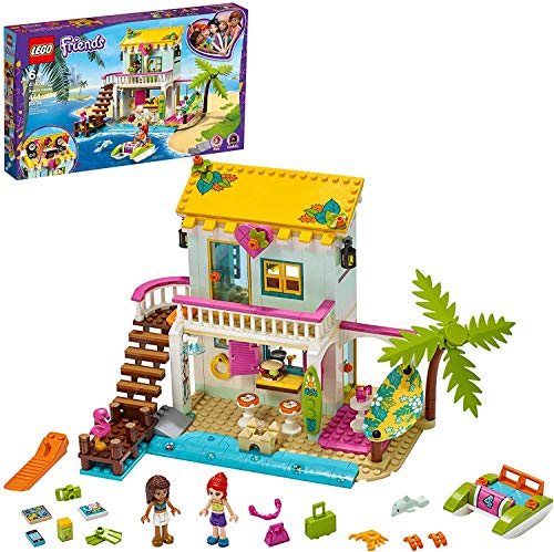 LEGO Friends Beach House 41428 Building Kit – 444 Pieces for Summer Adventure Fun